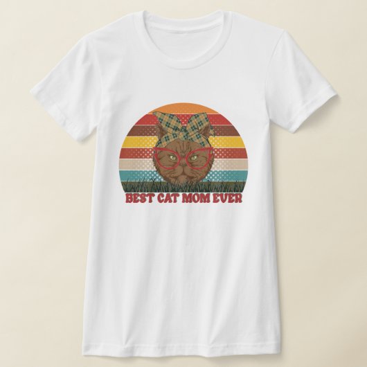 Personalisieren Sie die beste Cat-Mama je T - Shir T-Shirt (Ablage )