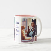 Personalisieren Sie die beste Cat-Mama je Zweifarbige Tasse (VorderseiteRechts)