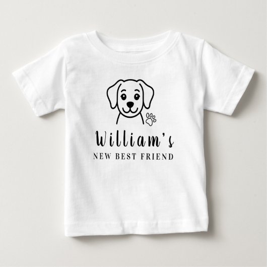 Personalisieren Sie die BESTE FREUNDIN Minimalisti Baby T-shirt (Vorderseite)