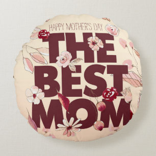 Personalisieren Sie die beste Mama Muttertag Rundes Kissen