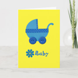 Personalisieren Sie die Blue Baby Baby Babydusche Karte