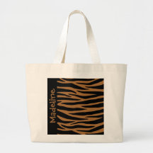 Personalisieren Sie die Brown Zebra Stripes Toag