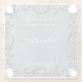 Personalisieren Sie die Coas aus Schieferglas und  Glasuntersetzer (Rückseite)