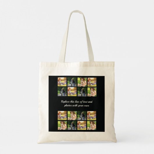 Personalisieren Sie die Collage und den Tasche mit (Rückseite)