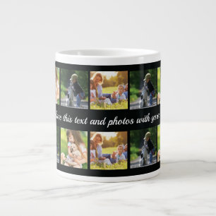 Personalisieren Sie die Collage und den Textgigant Jumbo-Tasse