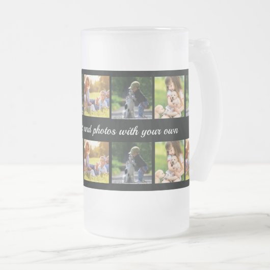 Personalisieren Sie die Collagen und mattierten Te Mattglas Bierglas (VorderseiteRechts)