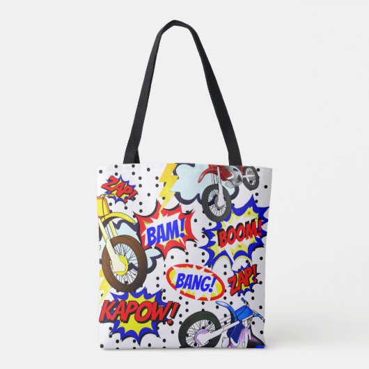 Personalisieren Sie die Comic-Buchmotozyklen, Dopp Tasche (Rückseite)