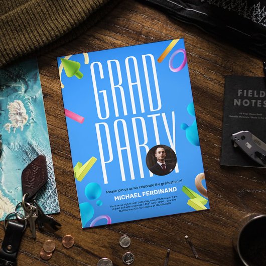 Personalisieren Sie die Einladung der Blue extrava