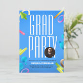 Personalisieren Sie die Einladung der Blue extrava (Stehend Vorderseite)