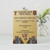 Personalisieren Sie die Einladung von Wedding Zoo (Stehend Vorderseite)