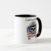 Personalisieren Sie die Flagge von Captain's Skull Tasse (VorderseiteRechts)