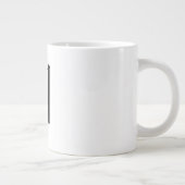 Personalisieren Sie die florale Monogramm M + Name Jumbo-Tasse (Rechts)