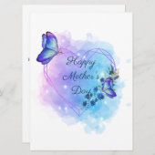 Personalisieren Sie die florale Schmetterlingskart (Vorne/Hinten)