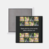 Personalisieren Sie die Foto-Collage und den Textm Magnet (Vorderseite/Rückseite)