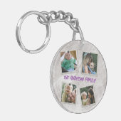 Personalisieren Sie die Fotocollage mit Texten Schlüsselanhänger (Vorderseite links)