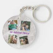 Personalisieren Sie die Fotocollage mit Texten Schlüsselanhänger (Rückseite)