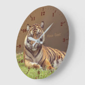 Personalisieren Sie die Fotografie von Wildtieren Große Wanduhr (Winkel)