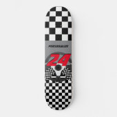 Personalisieren Sie die 🏎 für Schwarz und Weiß. Skateboard (Vorderseite)