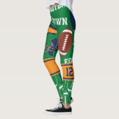 PERSONALISIEREN SIE DIE FUSSBALLNUMMER DES GESCHWI LEGGINGS (Links)