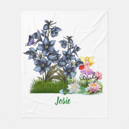 Personalisieren Sie die Geburtsstunde im Juli Blum Fleecedecke