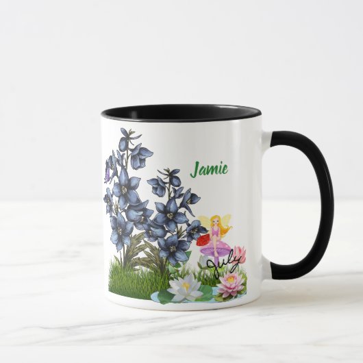 Personalisieren Sie die Geburtsstunde im Juli Blum Tasse (Rechts)