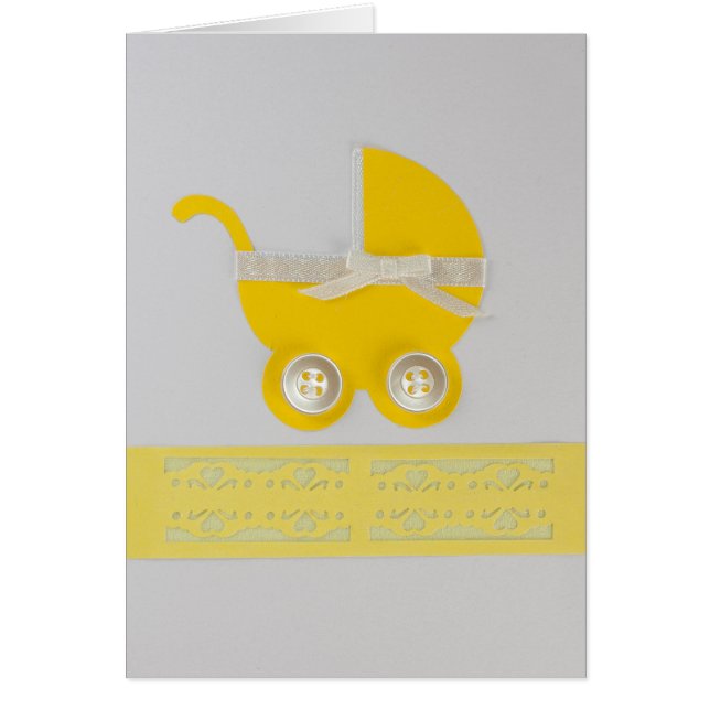 Personalisieren Sie die gelbe Baby-Kutsche mit Tas (Vorne)