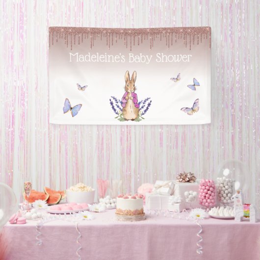 Personalisieren Sie die Glitzern-Babydusche von Fl Banner (Party)