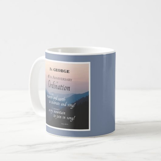 Personalisieren Sie die Glückwunsch der Ordination Kaffeetasse (Vorderseite Links)