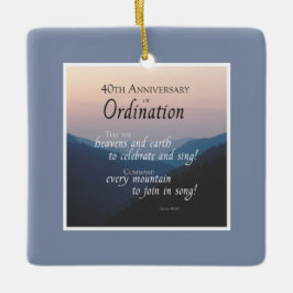 Personalisieren Sie die Glückwunsch der Ordination Keramikornament