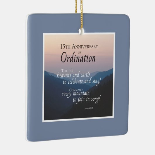 Personalisieren Sie die Glückwunsch der Ordination Keramikornament (Rechts)
