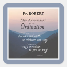 Personalisieren Sie die Glückwunsch der Ordination Quadratischer Aufkleber