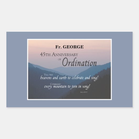 Personalisieren Sie die Glückwunsch der Ordination Rechteckiger Aufkleber (Vorderseite)