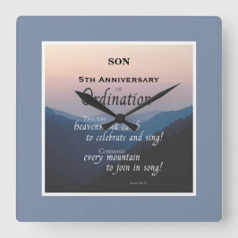 Personalisieren Sie die Glückwunsch für die Ordina Quadratische Wanduhr