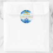 Personalisieren Sie die HAPPY HANUKKAH Geschenkkla Runder Aufkleber (Tasche)