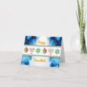 Personalisieren Sie die HAPPY HANUKKAH Grußkarte Karte (Vorderseite)
