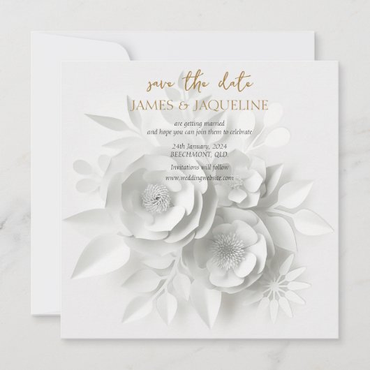 Personalisieren Sie die Hochzeit speichern Sie das Save The Date (Vorderseite)
