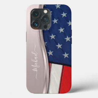 Personalisieren Sie die Imitate der US-Flagge Rose Case-Mate iPhone Hülle