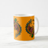 Personalisieren Sie die indische Orange Paisley Ch Kaffeetasse (VorderseiteRechts)