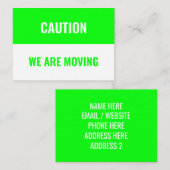 Personalisieren Sie die Info-Karte zum Verschieben Mitteilungskarte (Vorne/Hinten)