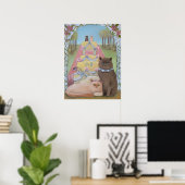 Personalisieren Sie die Initials Wedding Bride & G Poster (Heimbüro)