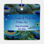 Personalisieren Sie die Keramik für die Peacock Fe Keramikornament (Rückseite)