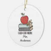 Personalisieren Sie die Liebe für Lehrkräfte, die  Keramik Ornament (Links)