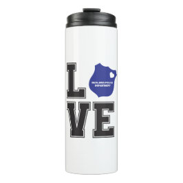 Personalisieren Sie die Liebe Herzstück Abzeichen Thermosbecher