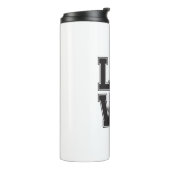 Personalisieren Sie die Liebe Herzstück Abzeichen Thermosbecher (Nach links gedreht)