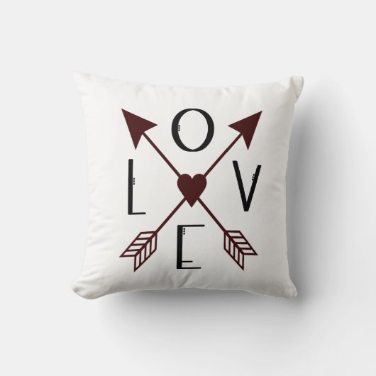 Personalisieren Sie die Liebe Pfeile für Hochzeits Kissen (Vorderseite)
