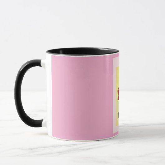 Personalisieren Sie die Lt Pink Glare Fun Tasse (Links)