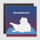 Personalisieren Sie die Magnetkarte der Yogakatze (Vorne/Hinten)