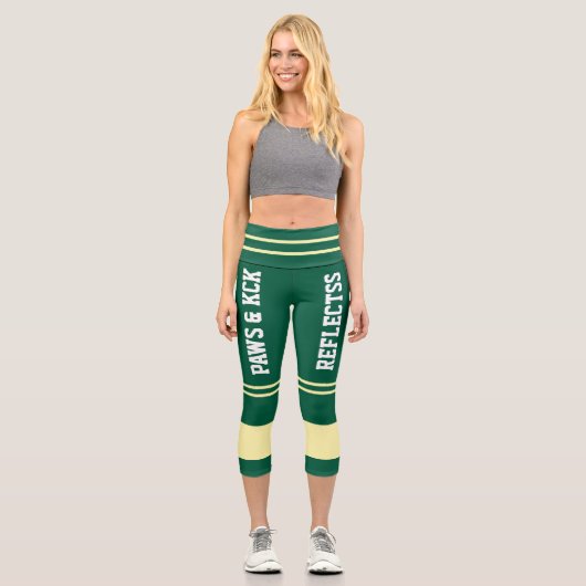 Personalisieren Sie die Mama der Katze Weißcreme A Capri Leggings (Vorderseite)
