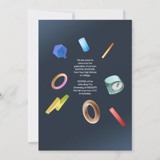 Personalisieren Sie die Meldung des extravaganten  Einladung (Rückseite)