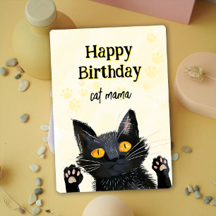 Personalisieren Sie die Niedliche Black Cat Happy  Einladung
